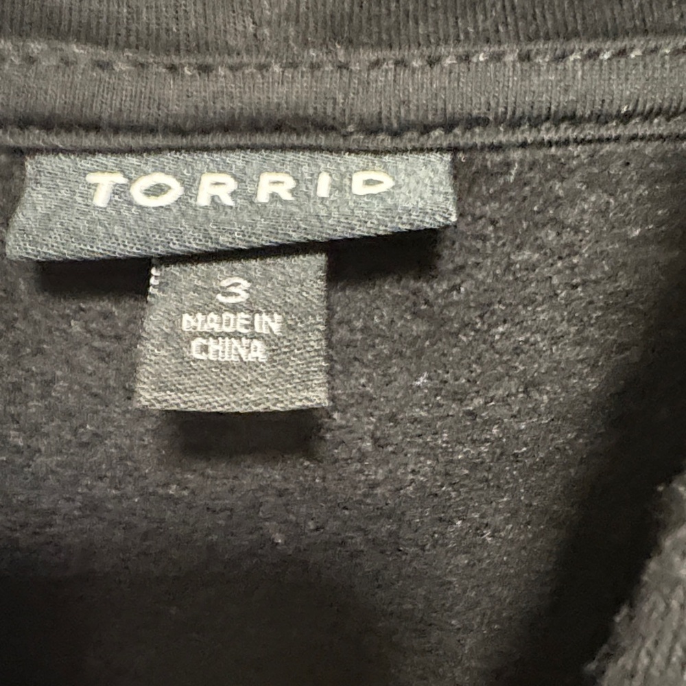 Torrid  Black Hooded Sweatshirt Longsleeve Dress 3 or 22/24 - Picture 9 of 13